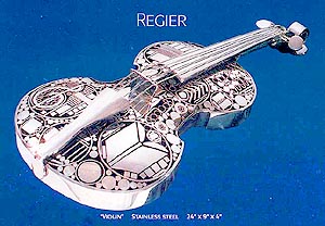 Regier "Violin", stainless steel, 24" x 9" x 4"